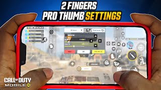 COD MOBILE 2 FINGERS PRO THUMB SETTINGS amp SENSITIVITY 🔥 IPhone 13 Pro Max [upl. by Oren]