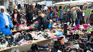 🇬🇧 EAST LONDON WALKING TOUR LONDONS HISTORIC PETTICOAT LANE MARKET VIBRANT STREET MARKET 4K60FPS [upl. by Filmore]