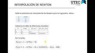 Interpolacion de Newton ejemplo [upl. by Rick]