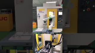 FANUC ROBODRILL with New Collaborative Robot CRX10iA [upl. by Rolecnahc]