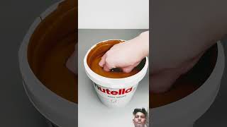 nutella chocolate bucket drip chocolate nutella nutellachocolate food slime notalking funny [upl. by Nandor]