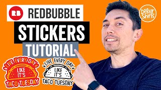 RedBubble Sticker Tutorial How to price design and upload stickers to RedBubble and make money [upl. by Odnuges]