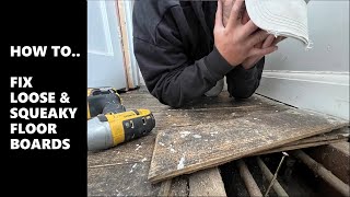 How To Fix A Loose Or Squeaky Floor Board Watch This Before diy homeimprovement flooring howto [upl. by Noned236]