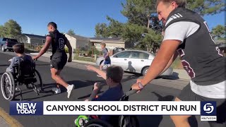 Kids of all abilities participate in Canyons School District fun run [upl. by Bekaj]