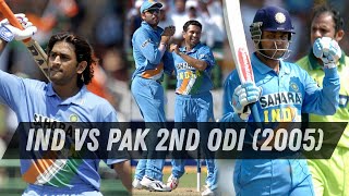 India Vs Pakistan 2nd Odi 2005 Dhoni’s 148 and Sehwag’s Power Play Drive India to 20 Lead [upl. by Adnohsad]