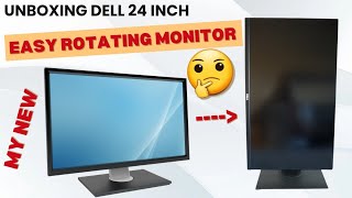 Unboxing Dell 24 inch easy rotating monitor Vertical Monitor [upl. by Bomke]