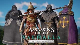 AC VALHALLA  THE SIEGE OF PARIS  ALL ARMOR SET LOCATIONS FULL GUIDE [upl. by Chaddie]