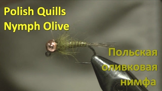 Tying a Polish Quills Nymph Olive [upl. by Eedyah196]