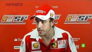 Fernando Alonso declaraciones GP Abu Dhabi 2010 [upl. by Rebekkah]