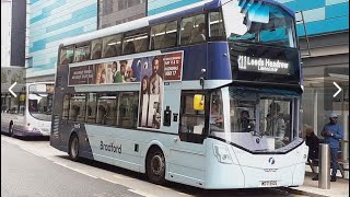 First West Yorkshire X11 Bradford to Pudsey Weight Eclipse Gemini Volvo B7TL 35657 MD71 EOS [upl. by Annoirb]