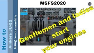 Flight Simulator 2020  How to  Junkers JU52  Start the engines [upl. by Kall777]