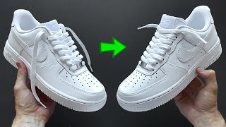 HOW TO LACE NIKE AIR FORCE 1 LOOSE FOR LONG LACES [upl. by Buroker19]