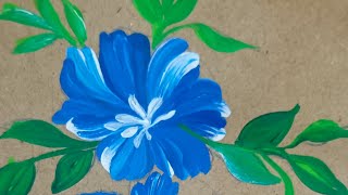 Easy to make flower painting with acrylic colors🎨 [upl. by Ames]