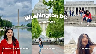 WASHINGTON DC VLOG  MOM VISITS THE NATIONAL MALL AREA  us capitol white house Lincoln memorial [upl. by Gasser754]