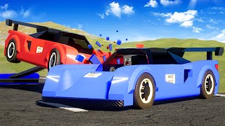 SUPERCAR RACE WITH LEGO DESTRUCTION  Brick Rigs Gameplay [upl. by Eecyal607]