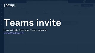 Pexip tutorial How to invite from your Teams calendar using Windows PC [upl. by Asabi]