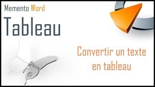 Convertir un texte en tableau dans Word  Formation Word Marseille [upl. by Tess]