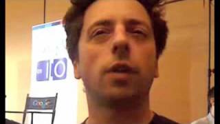 TechCrunch Interviews Sergey Brin at Google IO [upl. by Anawat921]