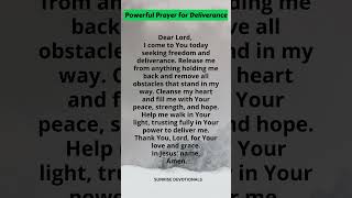 Powerful Prayer for Deliverance  prayer powerfulprayer [upl. by Kathryne]