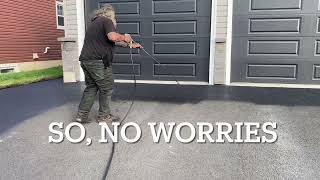 Professional Asphalt Spray Sealing quotThe 60 Dollar Tip Onequot Top Coats Pavement Maintenance [upl. by Correy757]