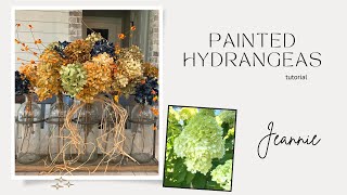 How to Spray Paint Dried Hydrangeas in Pretty Colors for Floral Arrangements [upl. by Grunenwald]