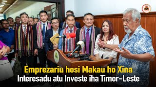 Emprezariu hosi Makau ho Xina Interesadu atu Investe iha TimorLeste [upl. by Aeslehc165]