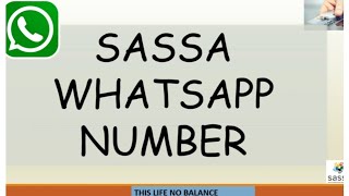 SASSA WhatsApp Number  Contact SASSA Official [upl. by Fischer]