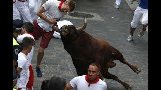 San Fermin 2018 the festival and the running of the bulls 1 day [upl. by Oshinski]