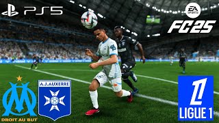 FC 25  OM VS AUXERRE  LIGUE 1 MCDONALD’S 2425  ULTRA RÉALISME 4K PS5  STADE VÉLODROME [upl. by Aciram]