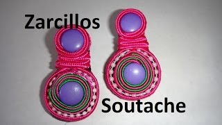 Zarcillos Soutache fácil usando pega en Español diy [upl. by Enelav]