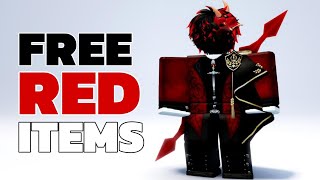 GET EVERY RED FREE ROBLOX ITEMS 🔥NEW 2024 [upl. by Marcille]