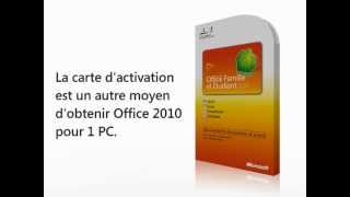 Carte dactivation Office Famille et Etudiant 2010 [upl. by Desiree576]