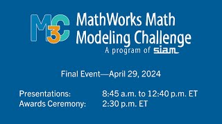 MathWorks Math Modeling Challenge 2024 Final Event [upl. by Birk]