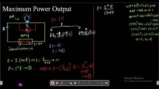 Maximum power output derivation [upl. by Assirak]