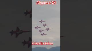 PATROUILLE SUISSE Airpower 24 aviation aerobatics airshow airplane fighterjet militaryaircraft [upl. by Notterb]