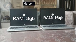 8gb vs 16gb RAM Speed Test  HP Probook 8gb vs HP Probook 16gb Laptop [upl. by Larok]