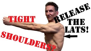 Tight Shoulders Perform Fascial Release On The Lats [upl. by Adnolahs]