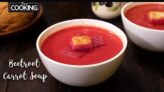 Carrot Beetroot Soup  Tasty and Creamy Vegetable Soup  Healthy Soup Recipes  Mix Veg Soup Recipe [upl. by Eniamat156]