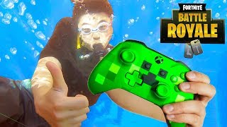 FORTNITE UNDER WATER Gaming Challenge with Lizzy Sharer [upl. by Isoais]