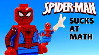 SpiderMan Sucks at Math  LEGO Stop Motion [upl. by Harmonia66]