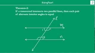 In parallel lines alternate interior angles are always equal Theorem [upl. by Nomi471]