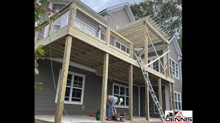 second story deck build [upl. by Nirda]