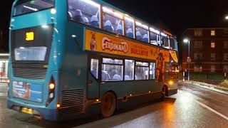 Buses at night at Waltham Cross on 16th December 2017 [upl. by Edras]