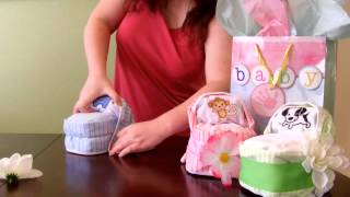 How to make a Diaper Cake Small Bassinet for baby shower [upl. by Purdum792]