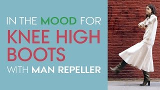 The Right Way to Wear KneeHigh Boots  Fashion Advice with Man Repeller Leandra Medine  Stylecom [upl. by Eelarak450]