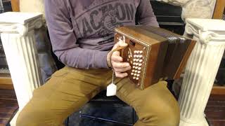 5223  Like New Mahogany Stagi Chemnitzer Concertina C39 Key of C A on 5 Push M 23 16 1199 [upl. by Audie493]