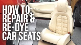 Repair and ReDye Cracked and Worn Leather Car Seats [upl. by Acirej401]