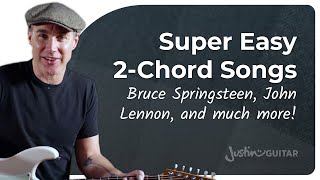 Super EASY 2 Chord Songs  Guitar for Beginners [upl. by Randolf]