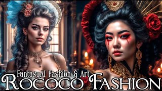 Rococo Fashion  AI Art amp Fashion [upl. by Siwel]