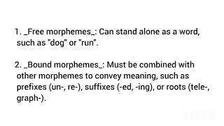 Morphemes and Types [upl. by Kariotta]